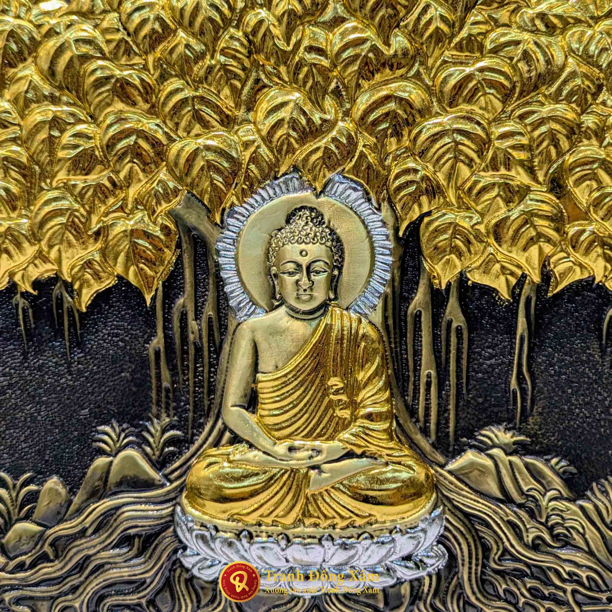 tranh phật thiền dưới cây bồ đề