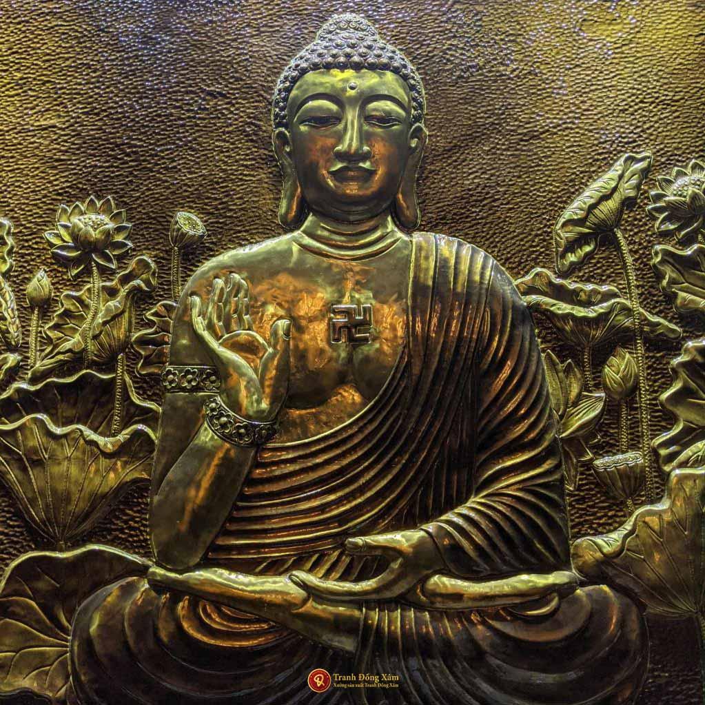 Một bức tranh tôn vinh Phật Tọa Hồ Sen trong tình tiết vô cùng tuyệt đẹp - một món quà tuyệt vời cho những tín đồ Phật giáo cũng như những ai yêu thích nghệ thuật.